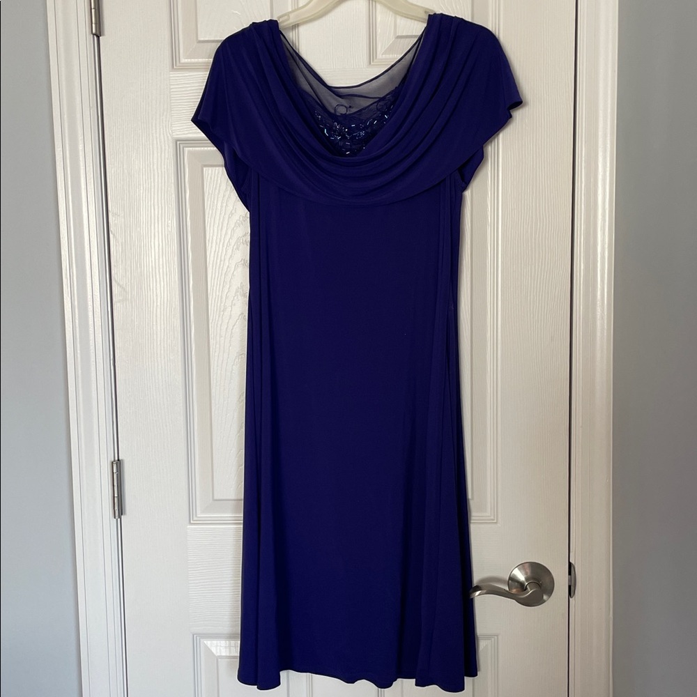 Fashion Bug Royal Blue Embellished Gown